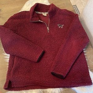 PINK Maroon Sherpa